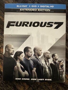 Furious 7 Extended Edition Blu-ray + DVD + Digital HD - White/Black Cover
